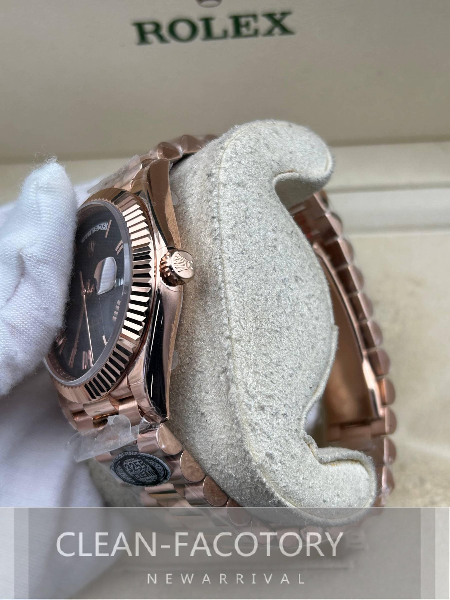 Day-Date 228235 40mm Slate Ombre Dial Rose Gold President Clean Factory