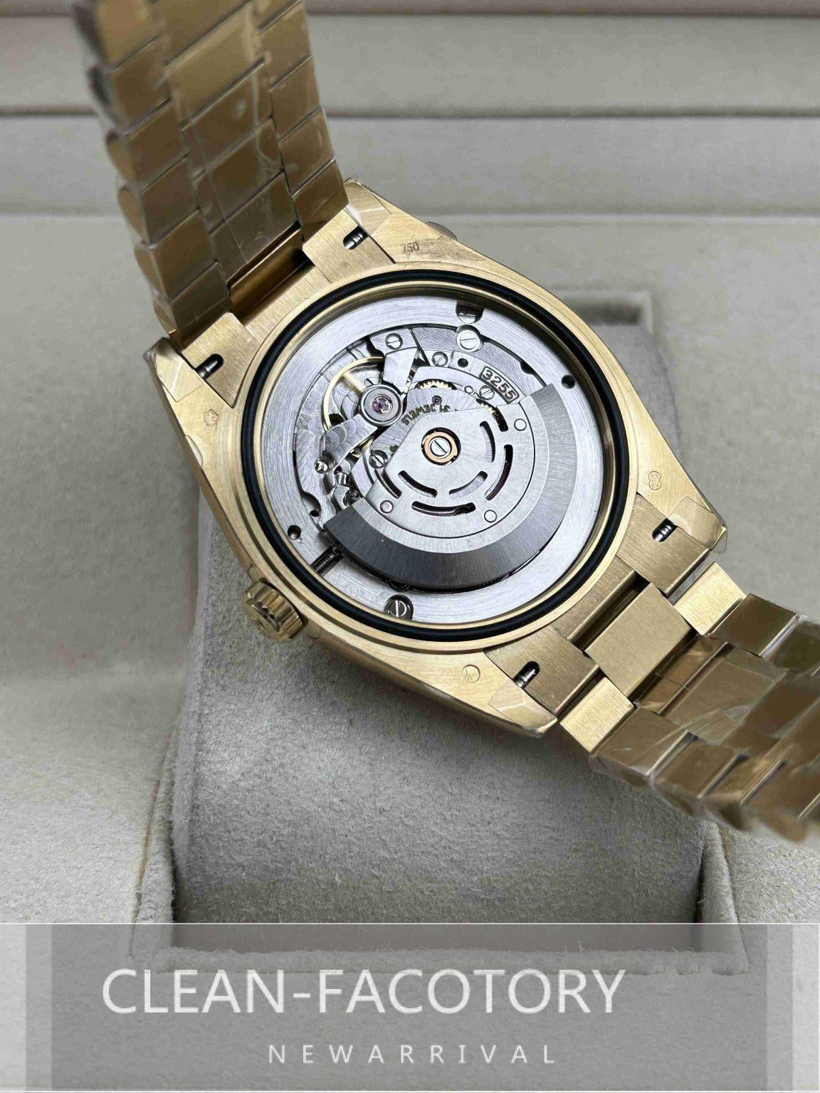 Day-Date 228238 40mm Yellow Gold 18K Green Dial Roman Markers President Clean Factory