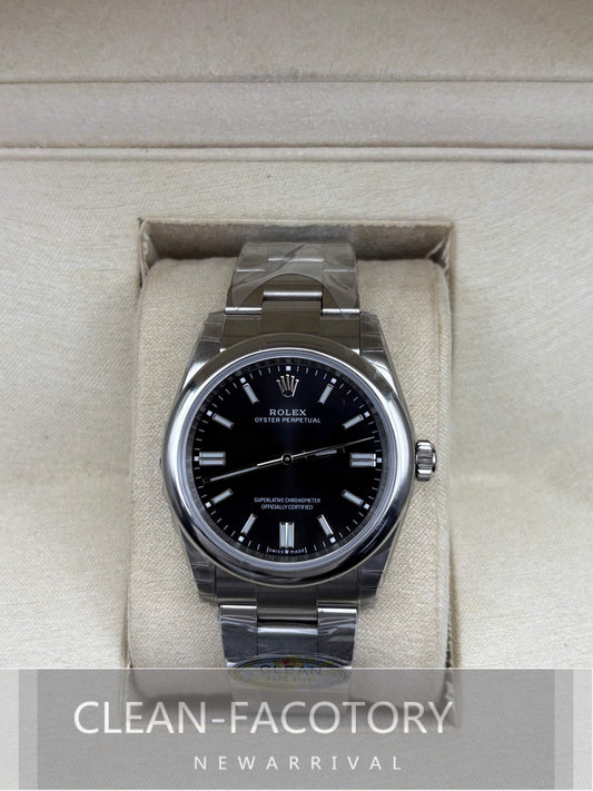 Oyster Perpetual 124300 Lady 31mm Black Dial Clean Factory
