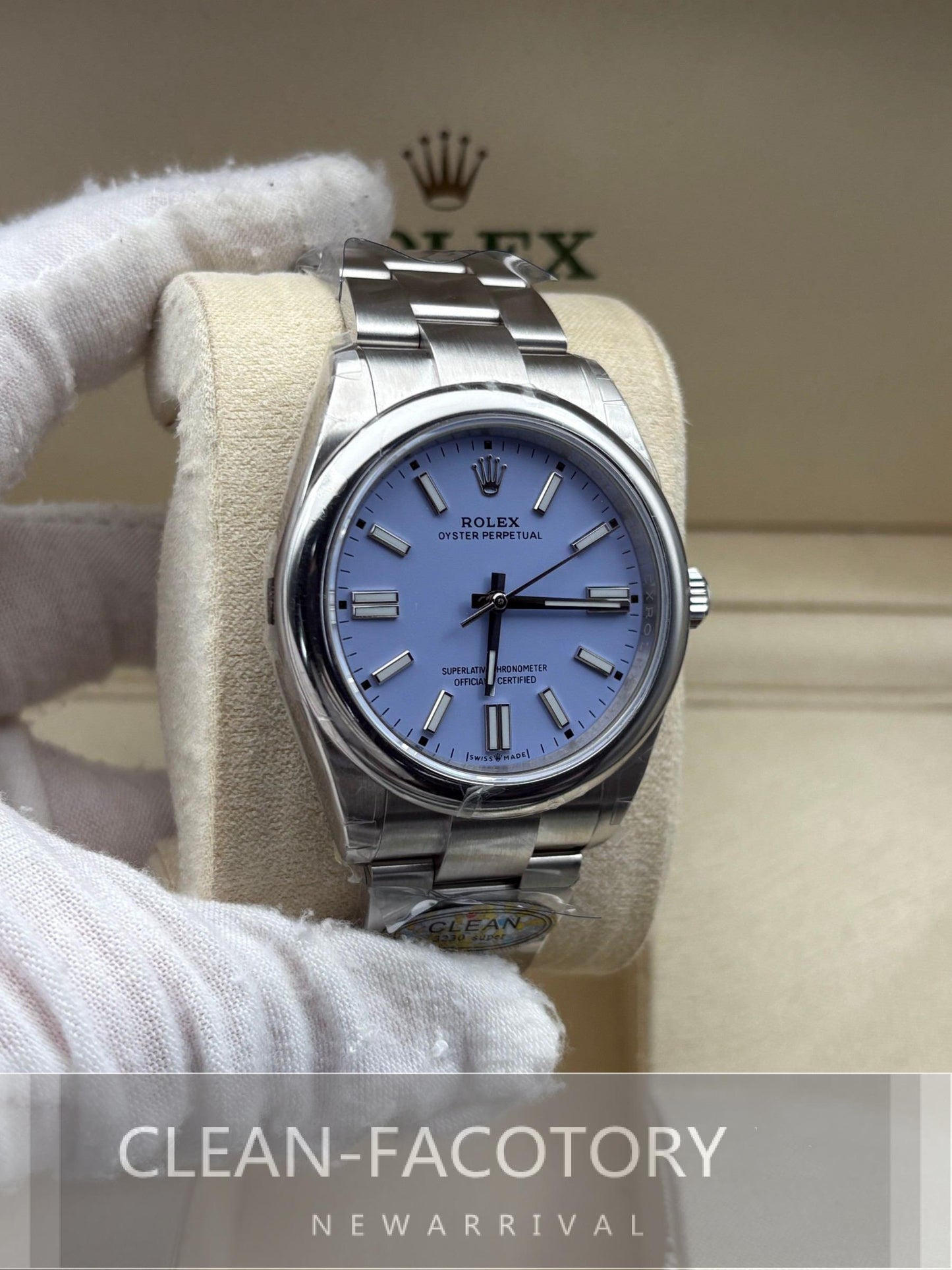 Oyster Perpetual 124300 41mm Lavender Purple Dial Clean Factory