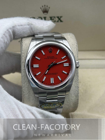 Oyster Perpetual 124300 41mm Red Dial Clean Factory