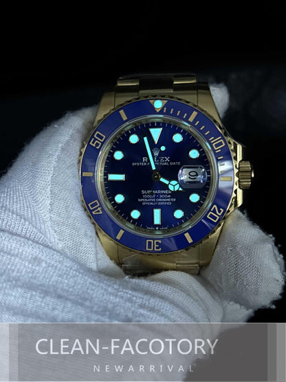 Submariner "Yellow Gold" 126618LN Blue Dial Ceramic Bezel 41mm Clean Factory