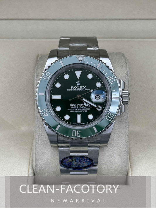 Submariner “Hulk” 116610LV SS Green Ceramic Bezel 40mm Clean Factory