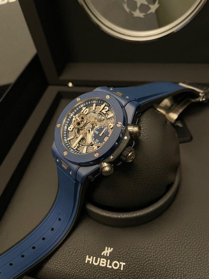 Hublot Big Bang Unico UEFA Champions League Blue Ceramic 414.EX.5123.RX 42mm
